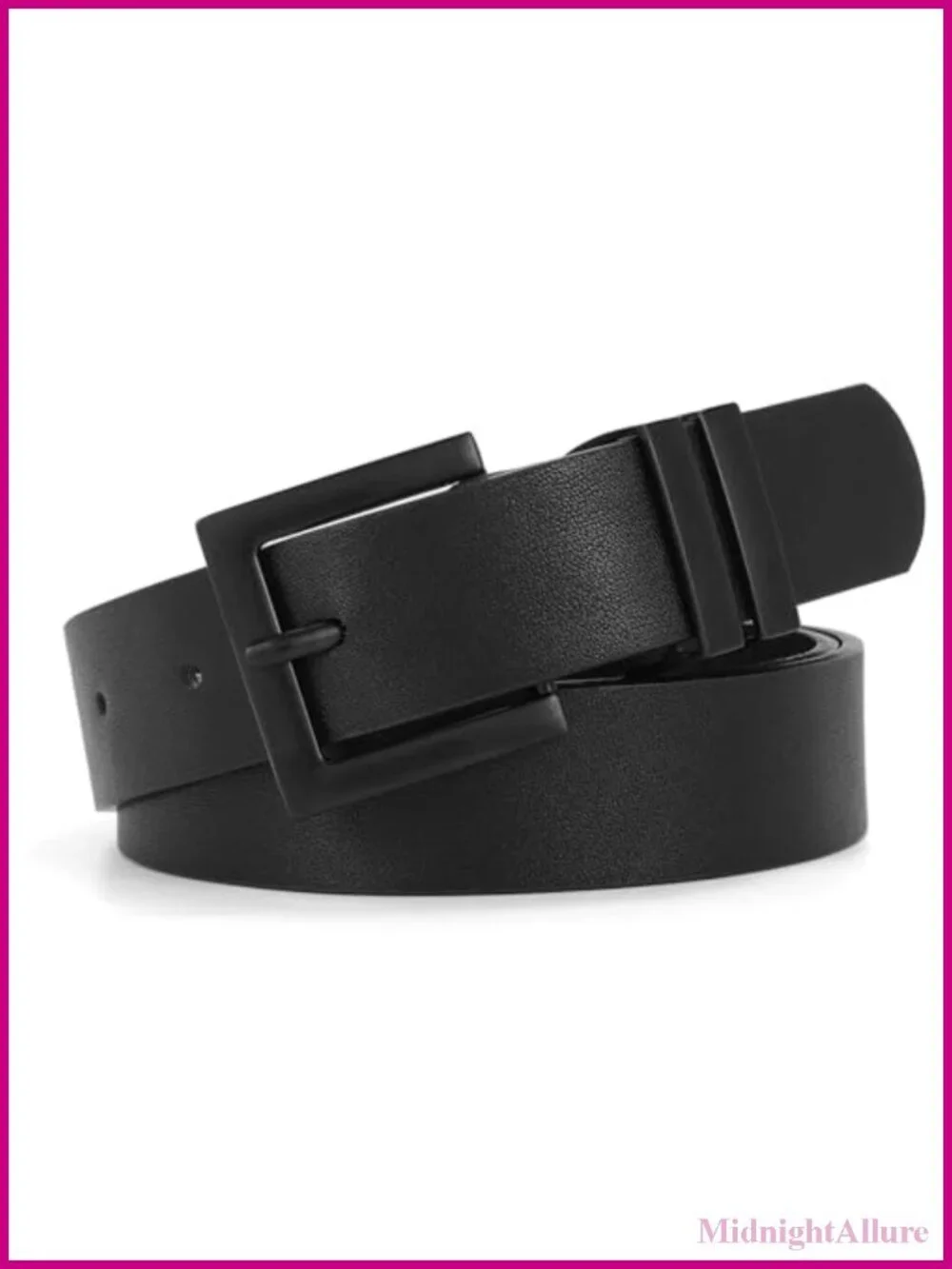 Women's PU Leather Belt Square Buckle Waist Belt for Jeans Pants Dresses